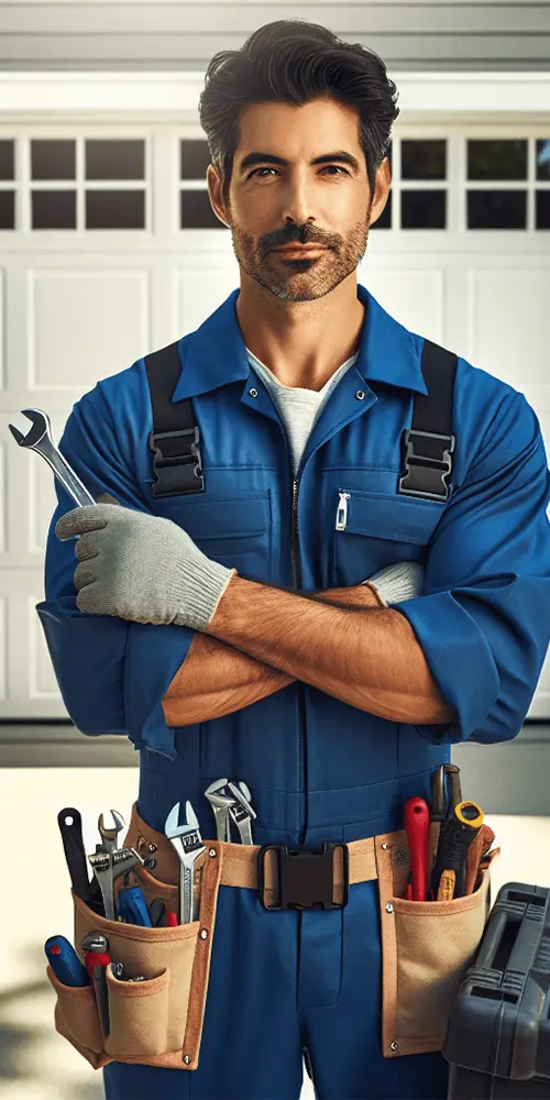 About Garage Door of Spring Texas technician working on garage door