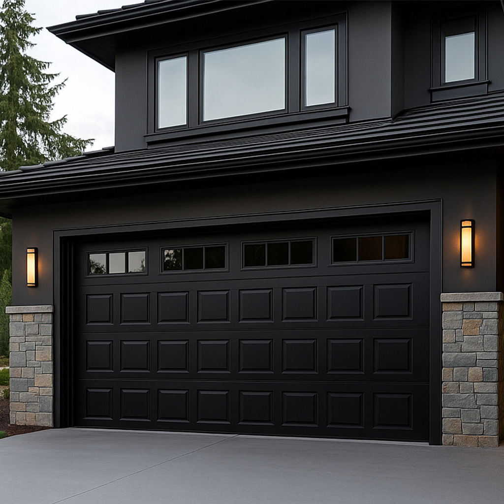Stylish garage door boosting home curb appeal in Spring Texas