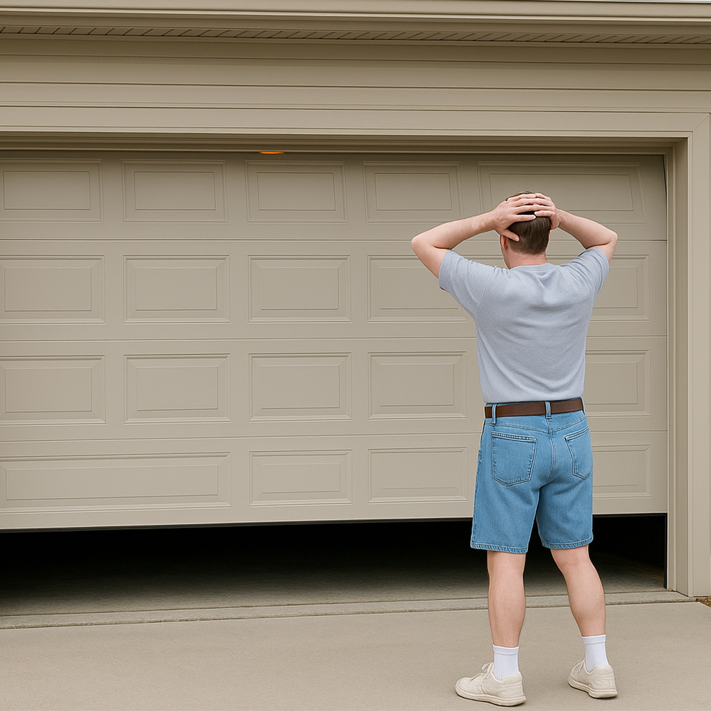 Garage door not opening due to spring or opener failure in Spring Texas