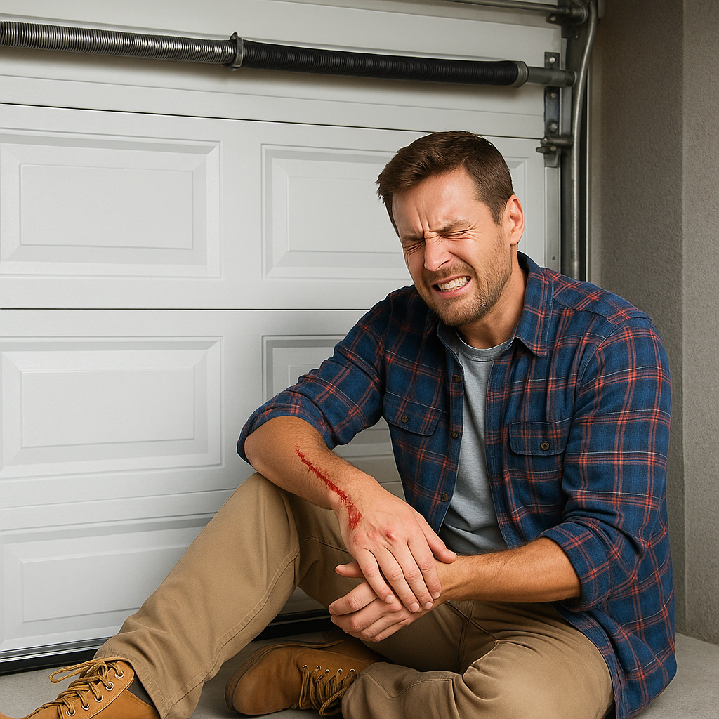Garage Door of Huffman Texas warns against injuries from DIY garage door repairs