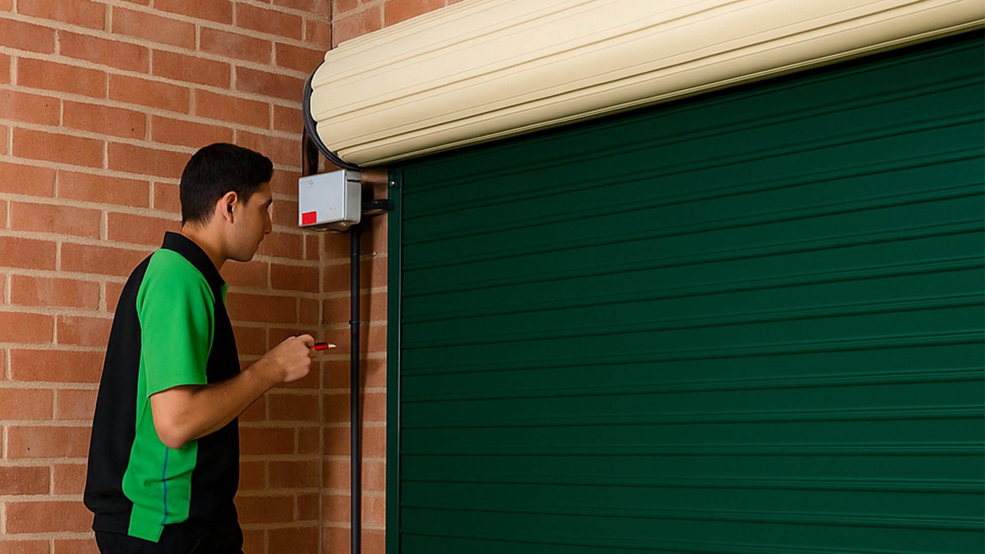 Roll up garage door in Spring Texas installed by certified technicians