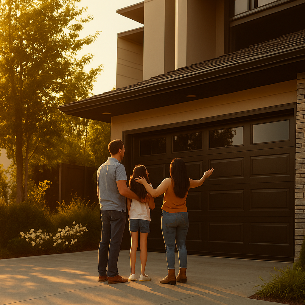 Safe and secure residential garage door installed in Spring Texas